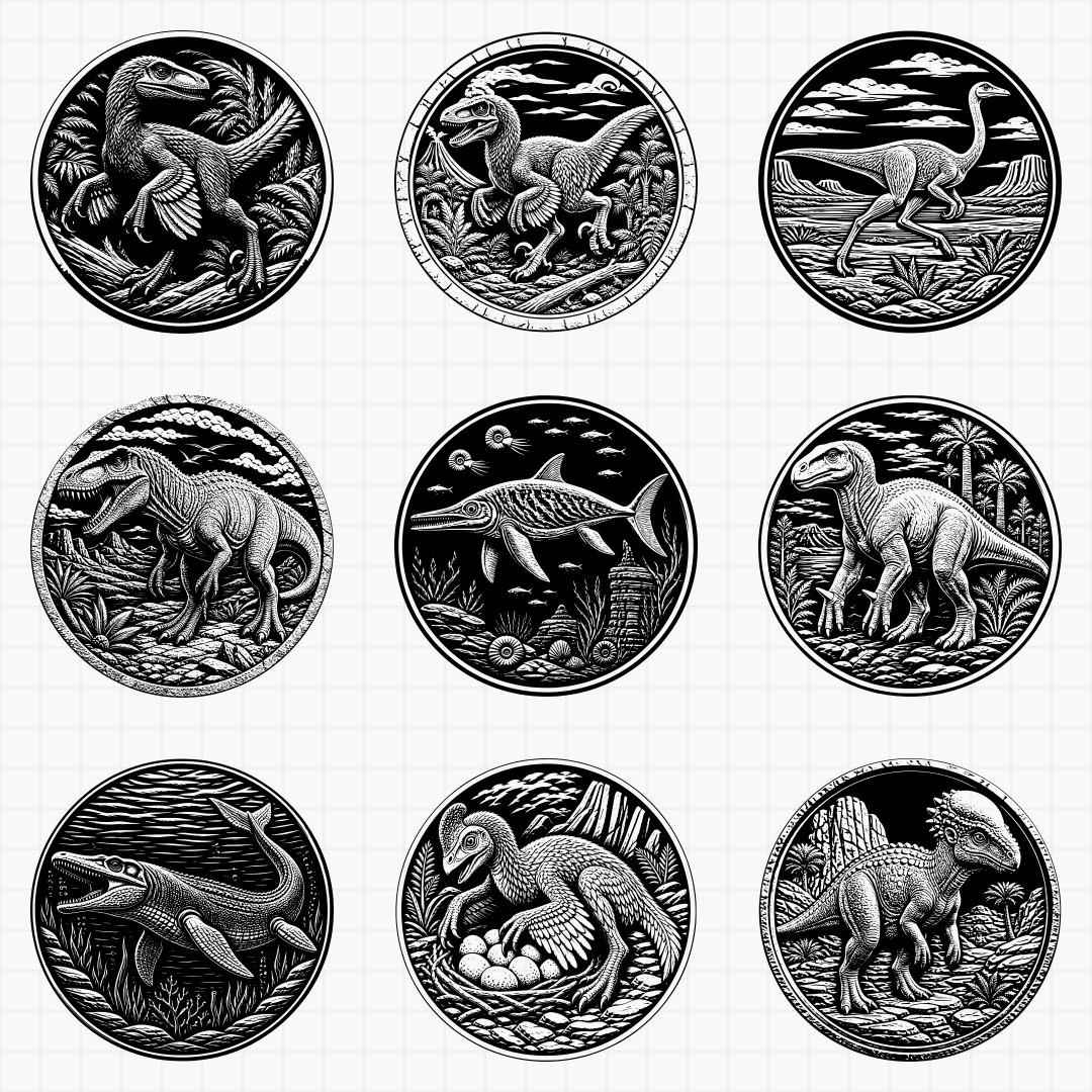 Dinosaur Relief Medallions - Thumbnail 4