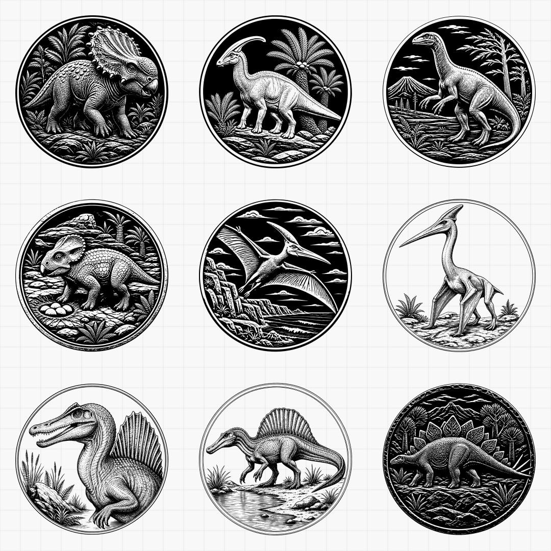Dinosaur Relief Medallions - Thumbnail 5