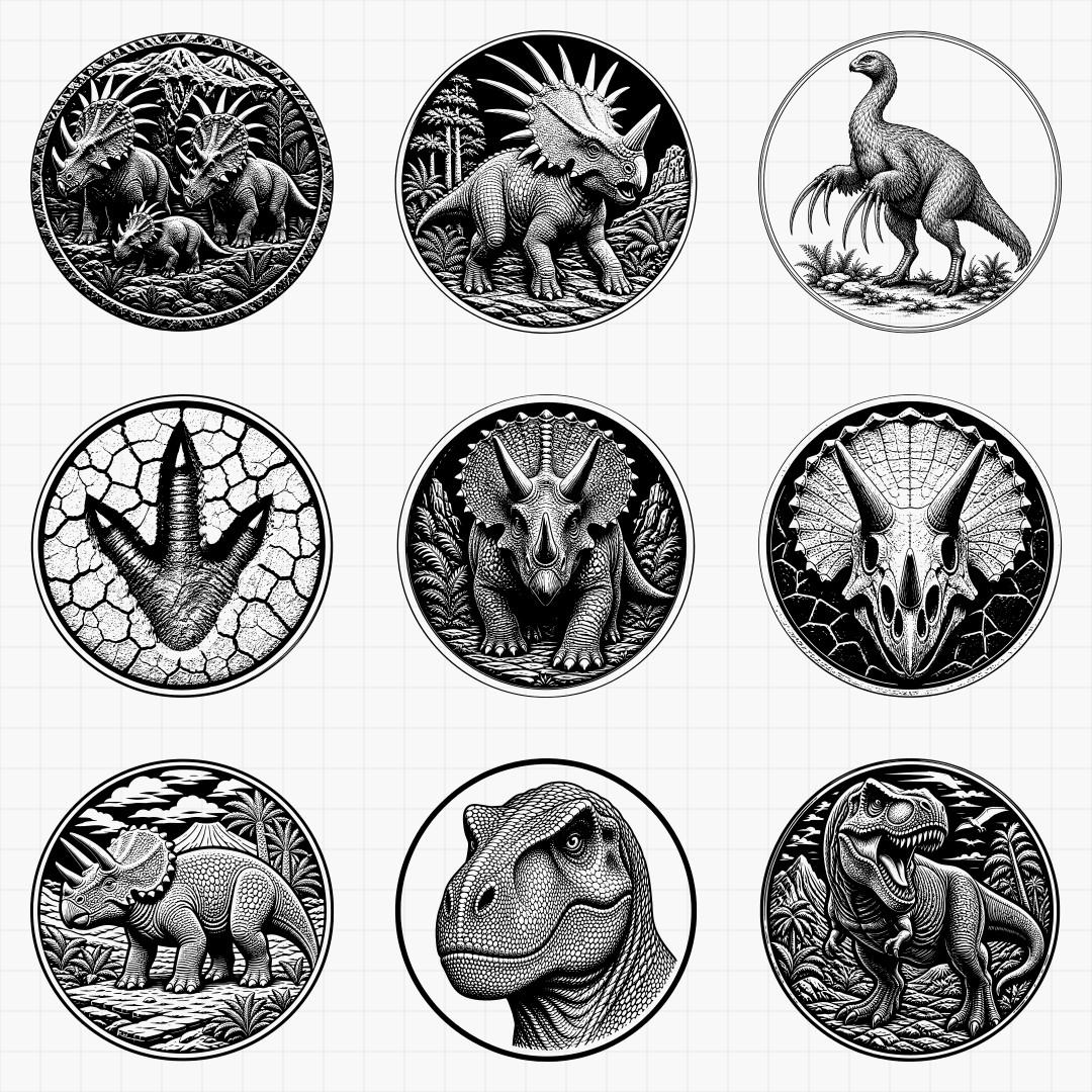 Dinosaur Relief Medallions - Thumbnail 6