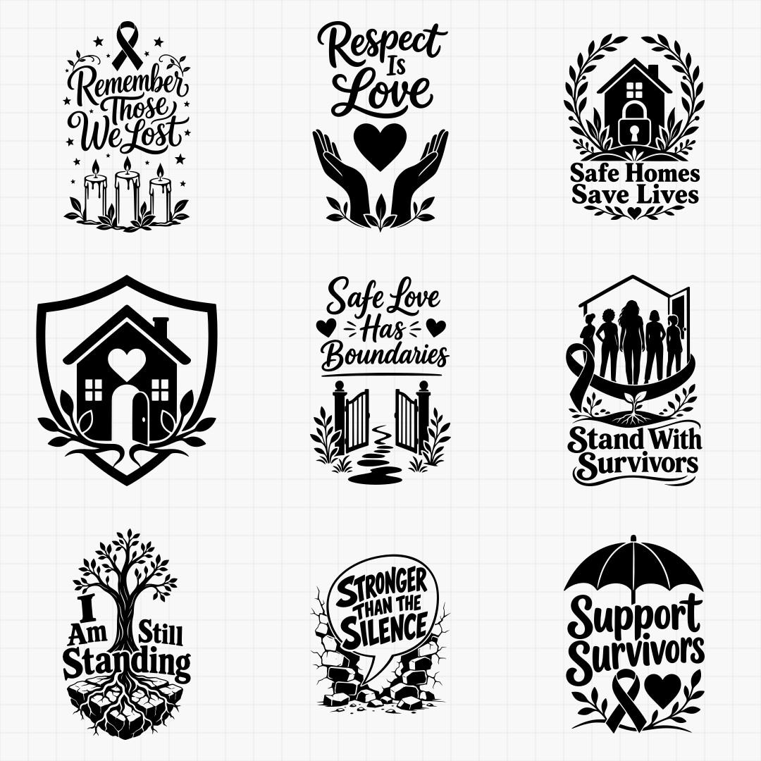 Domestic Violence Awareness & Survivor Support Designs - Thumbnail 5
