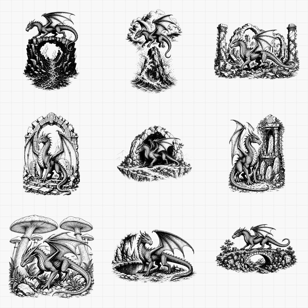 Dragon Lairs & Fantasy Scenes - Thumbnail 2