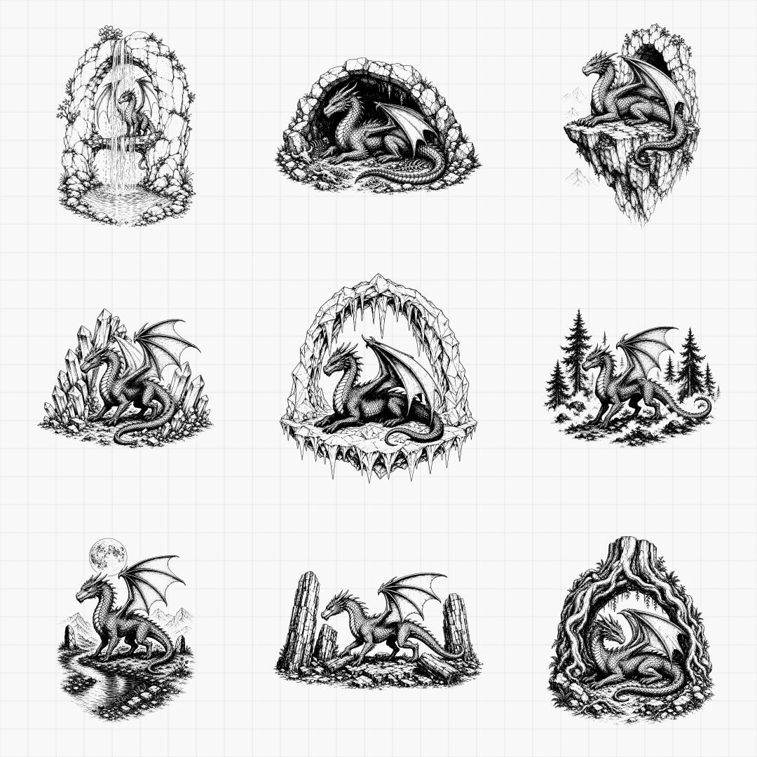 Dragon Lairs & Fantasy Scenes - Thumbnail 3