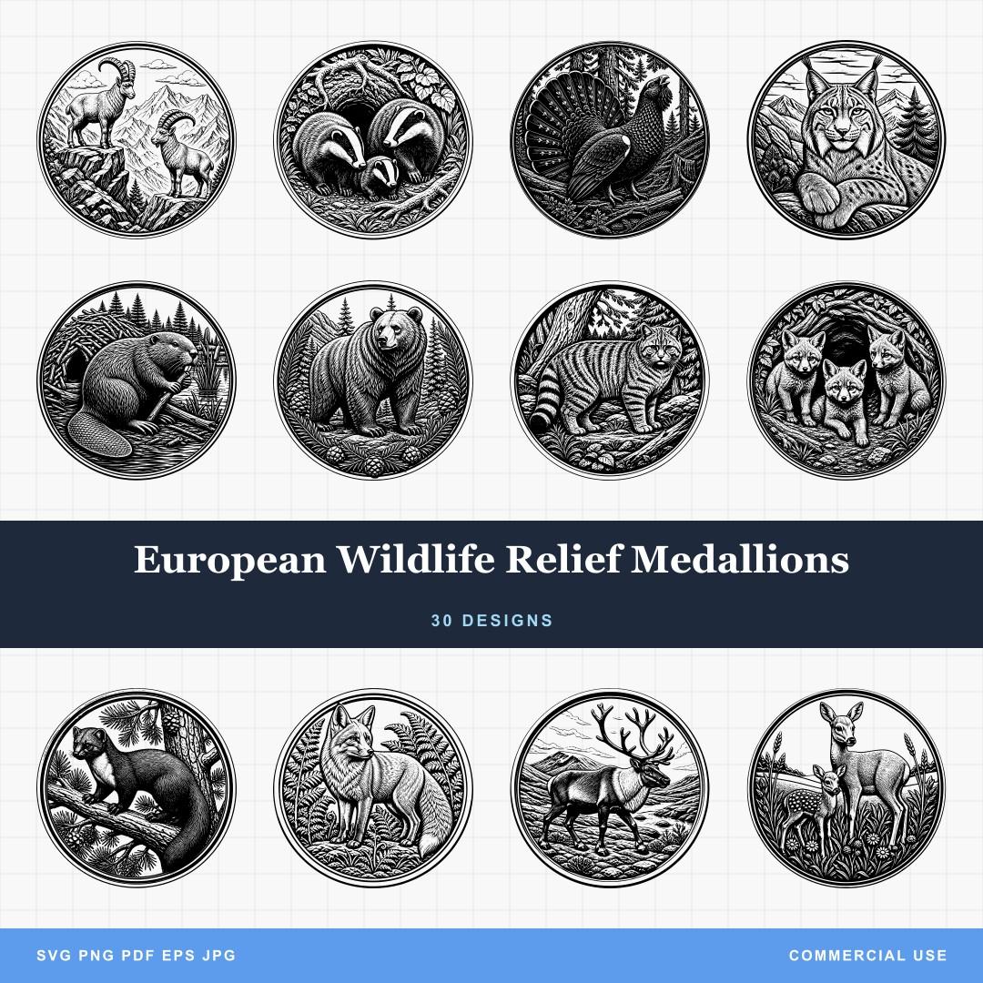 European Wildlife Relief Medallions