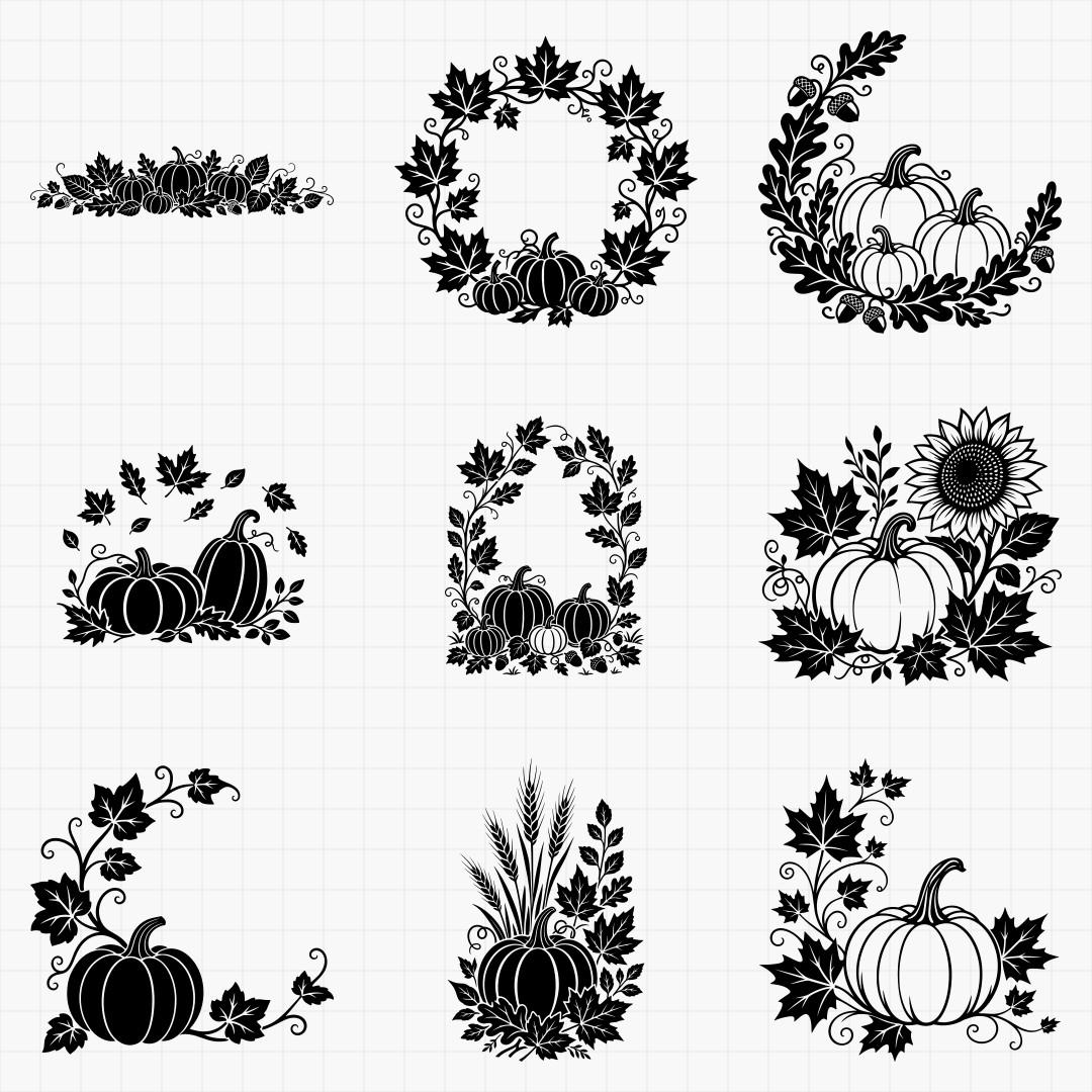 Fall Leaves and Pumpkins - Thumbnail 4