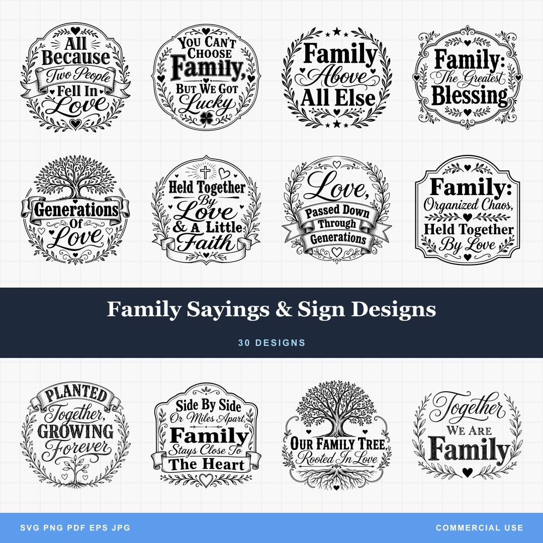 Family Sayings & Sign Designs