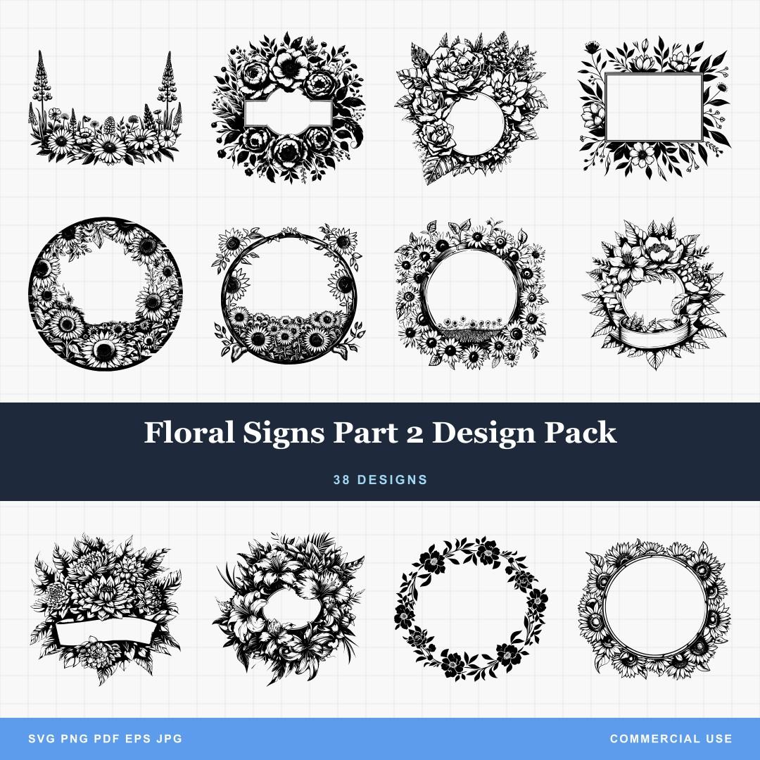 Floral Signs Part 2 Design Pack