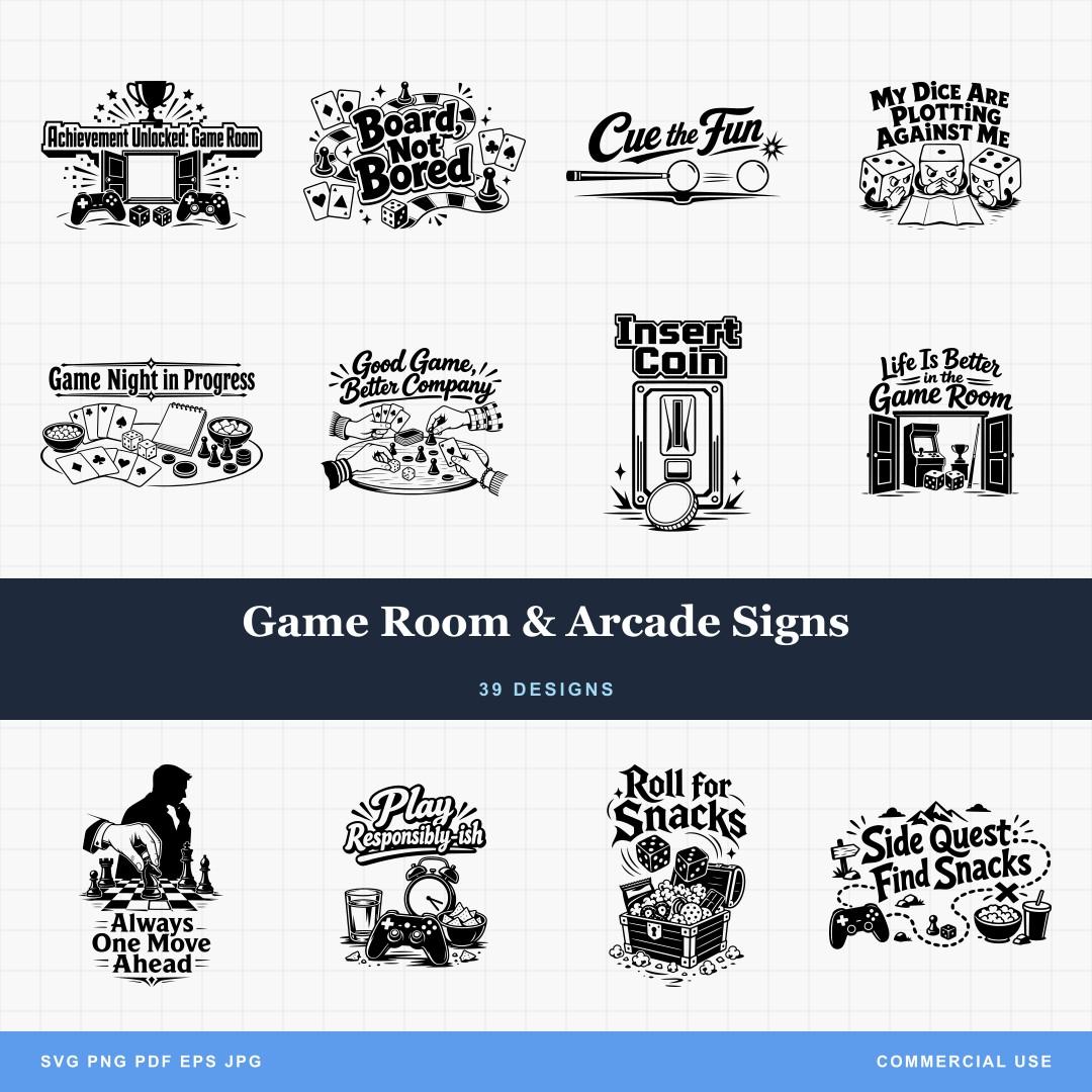 Game Room & Arcade Signs