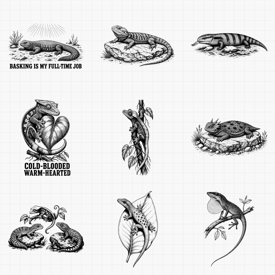 Gecko and Lizard SVG Designs - Thumbnail 2