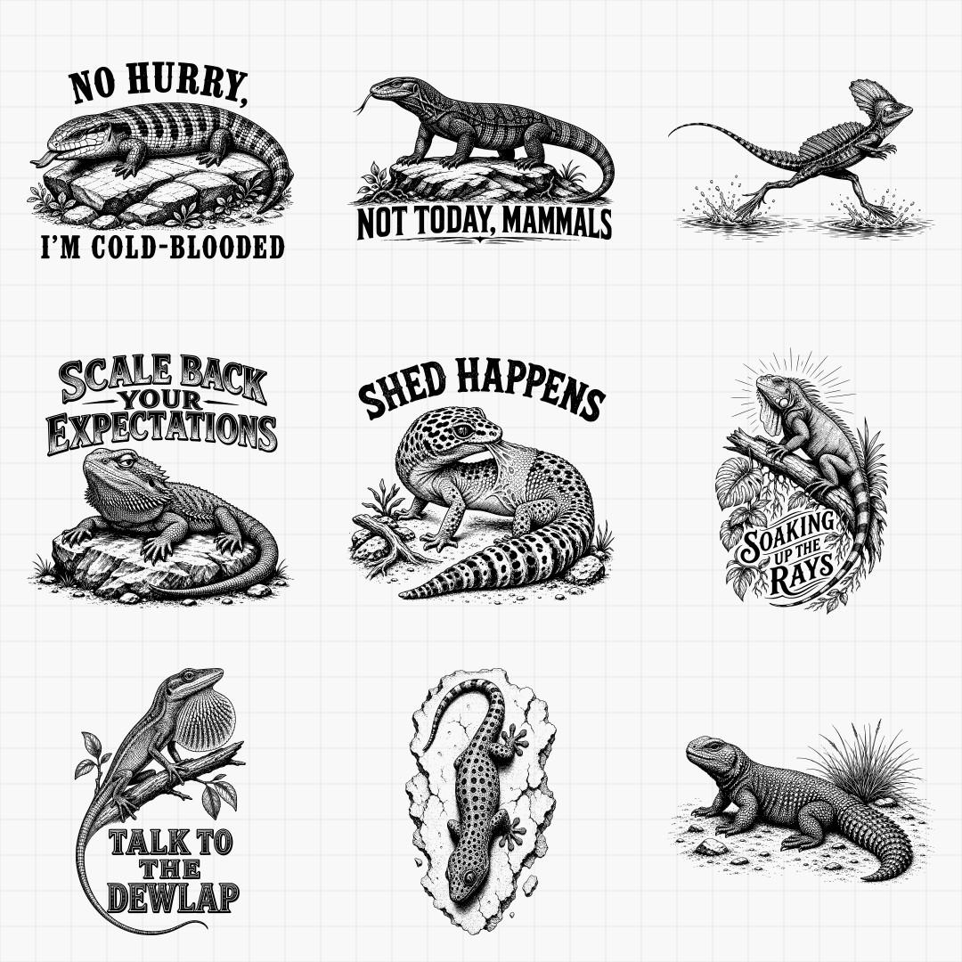 Gecko and Lizard SVG Designs - Thumbnail 4