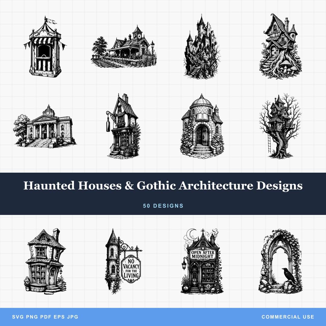 Haunted Houses & Gothic Architecture Designs