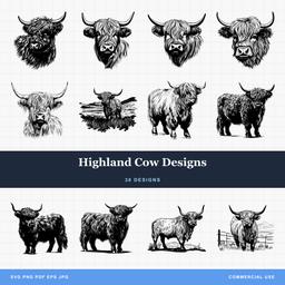 Highland Cow Designs