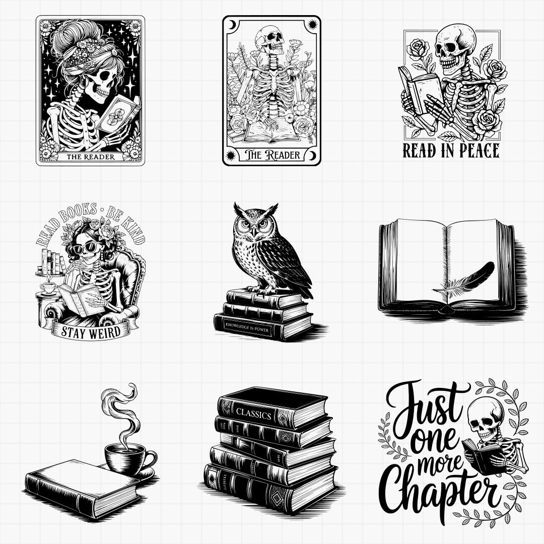 Introverted Book Lover Svg Pack - Thumbnail 3