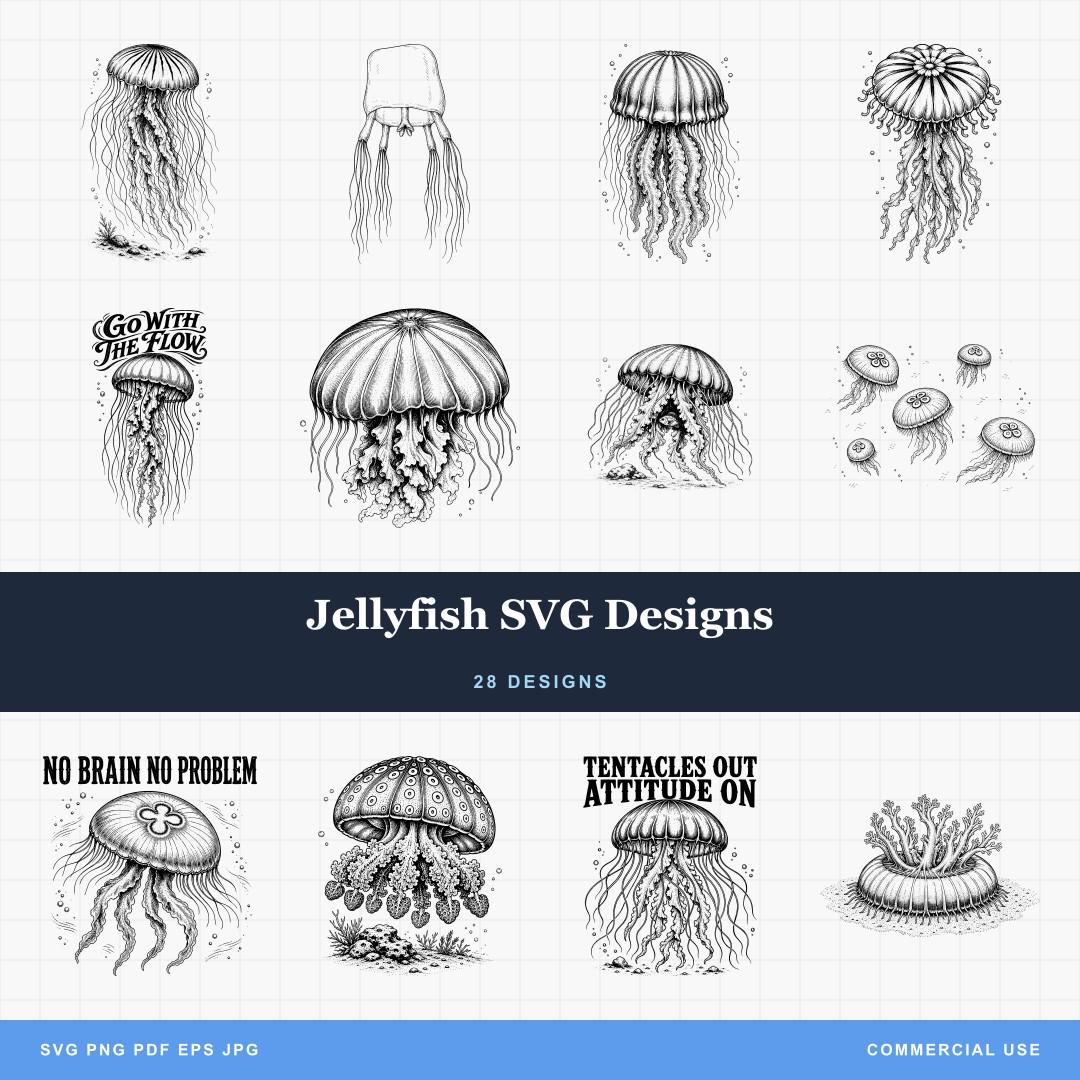 Jellyfish SVG Designs