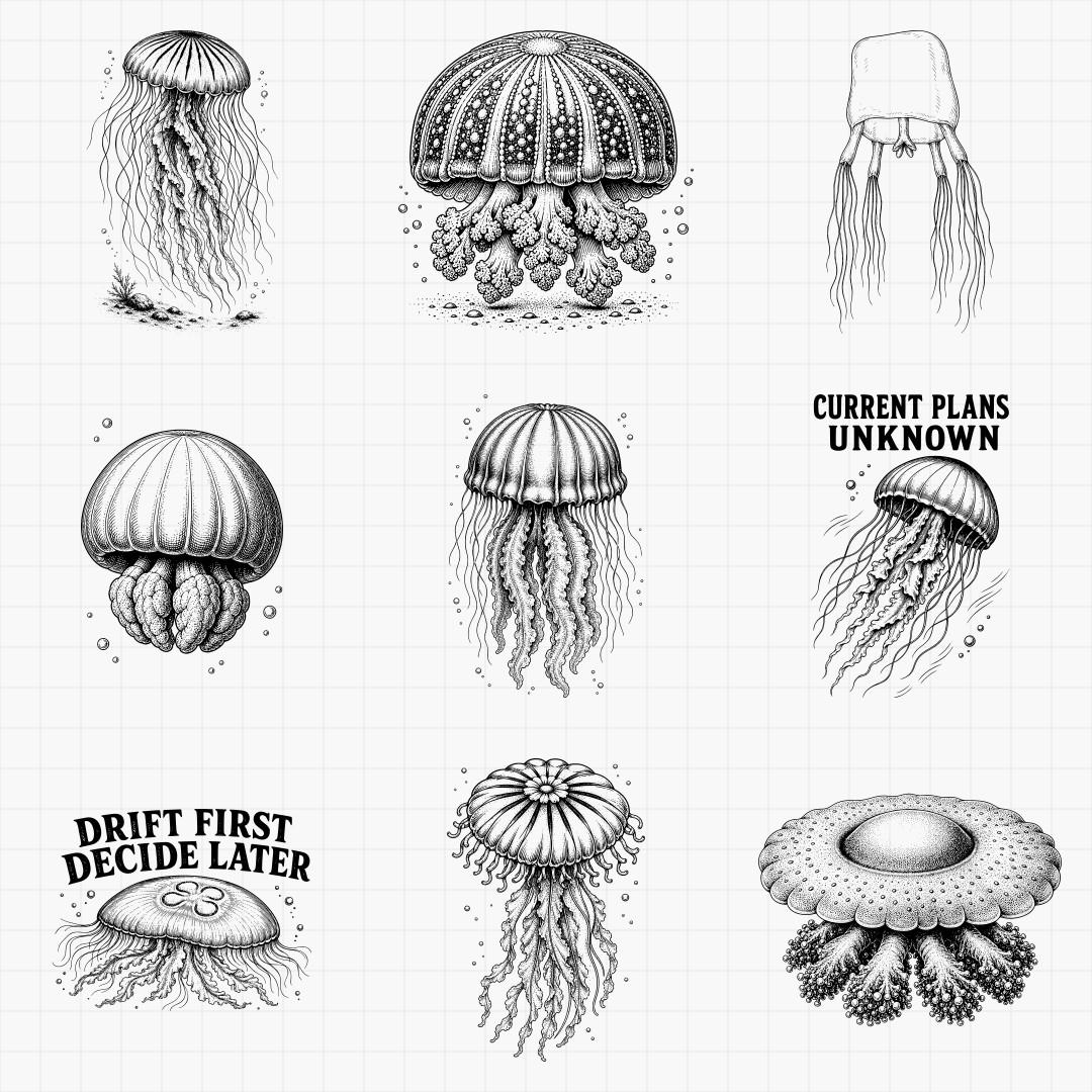 Jellyfish SVG Designs - Thumbnail 2