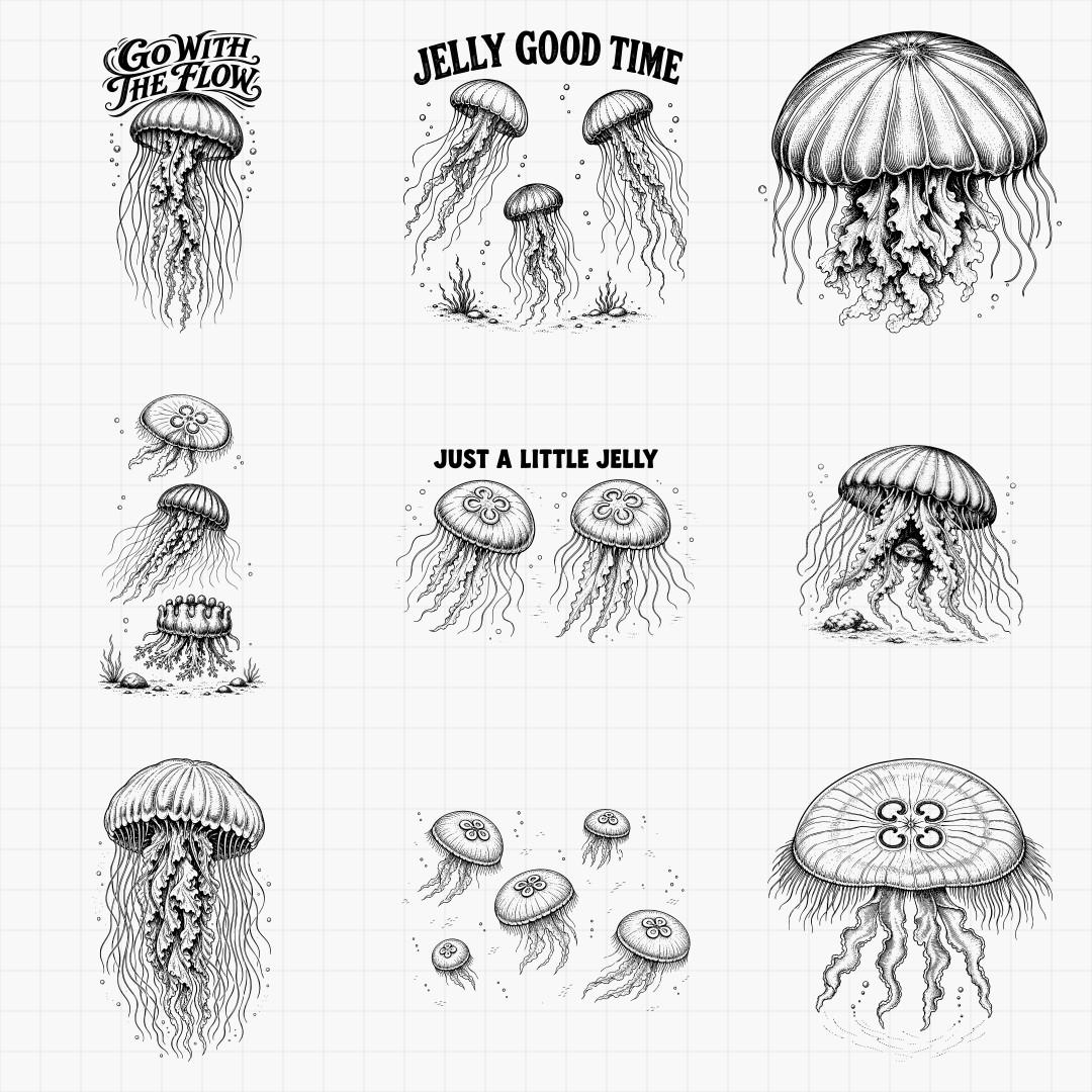 Jellyfish SVG Designs - Thumbnail 3