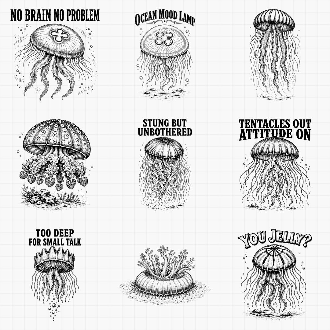 Jellyfish SVG Designs - Thumbnail 4