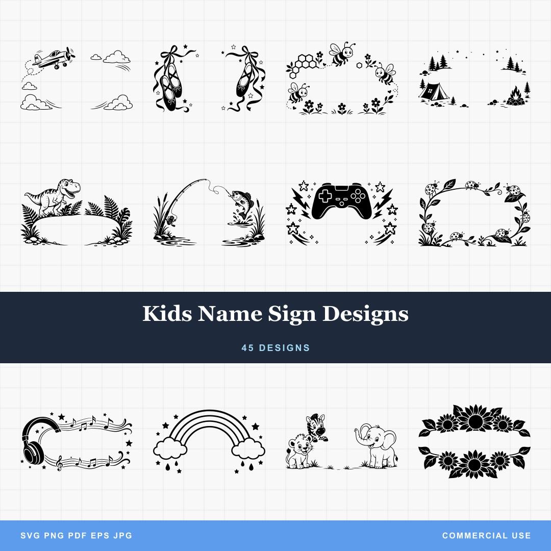 Kids Name Sign Designs
