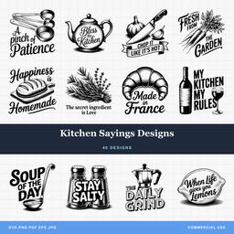 Kitchen Sayings Designs