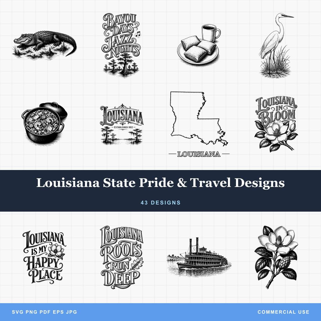 Louisiana State Pride & Travel Designs