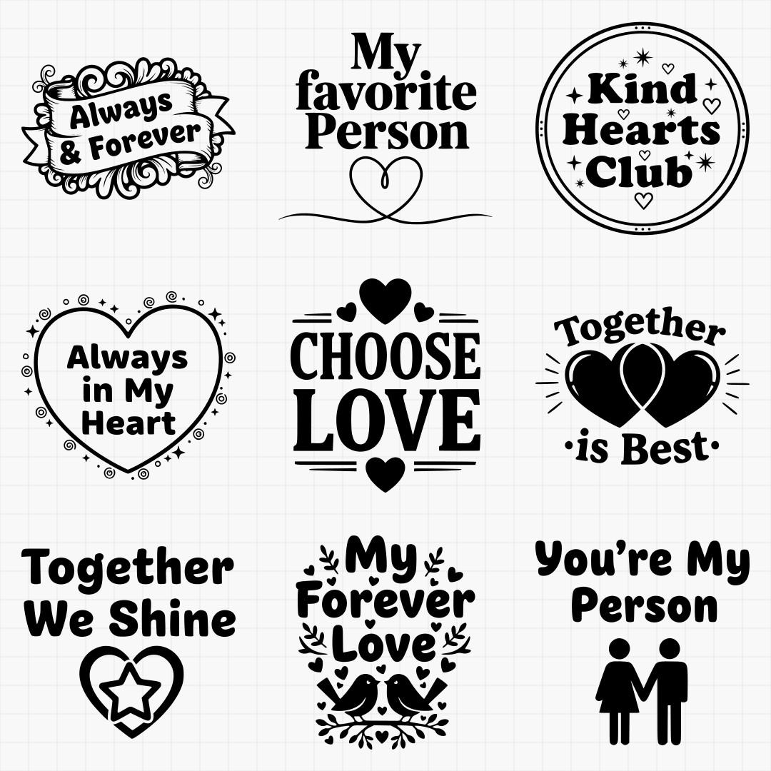 Love Home Sentiments Svg Pack - Thumbnail 4