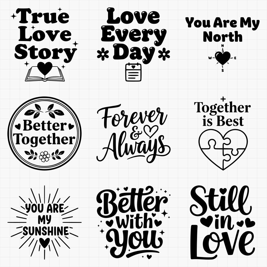 Love Home Sentiments Svg Pack - Thumbnail 5