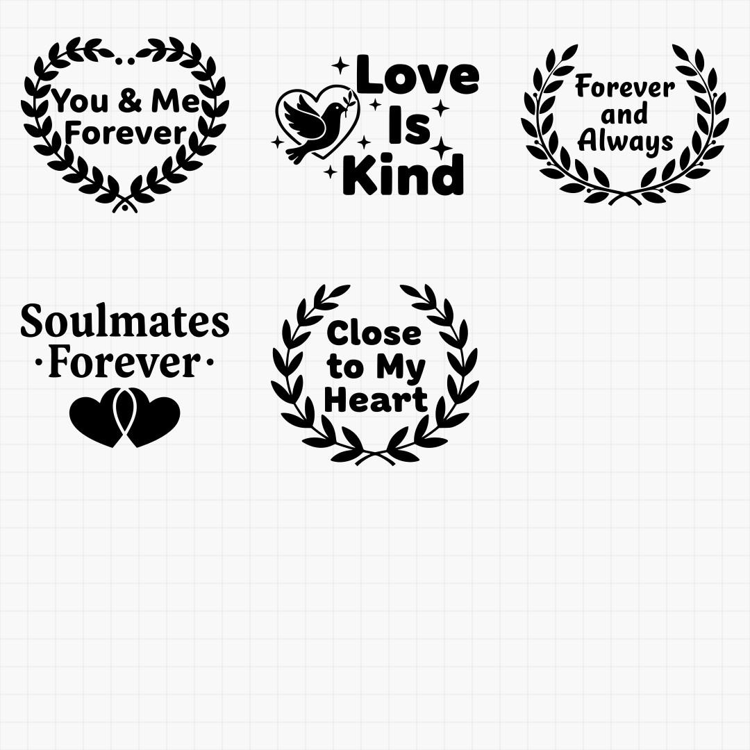 Love Home Sentiments Svg Pack - Thumbnail 7