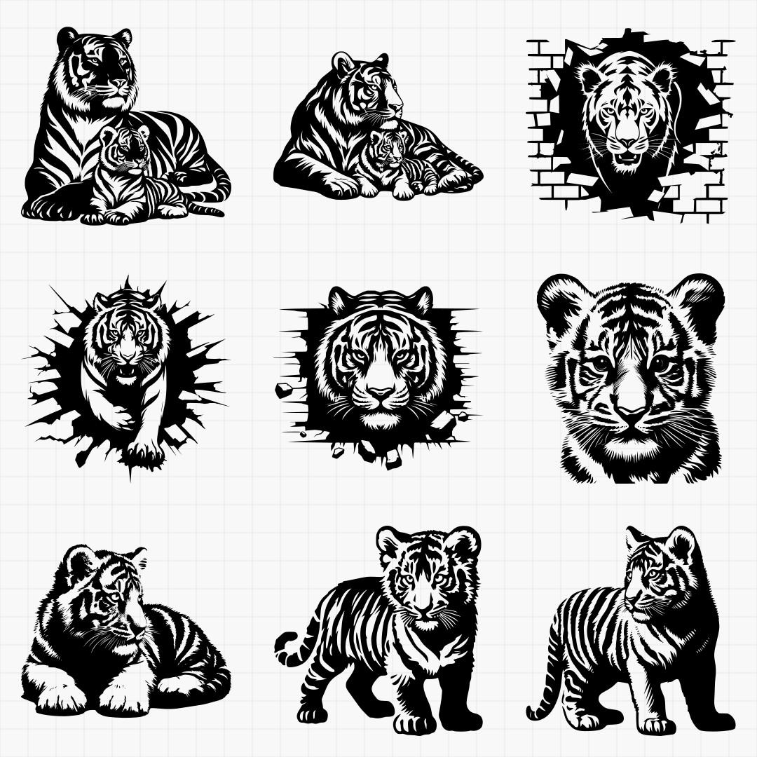 Low Detail Tiger Designs - Thumbnail 4