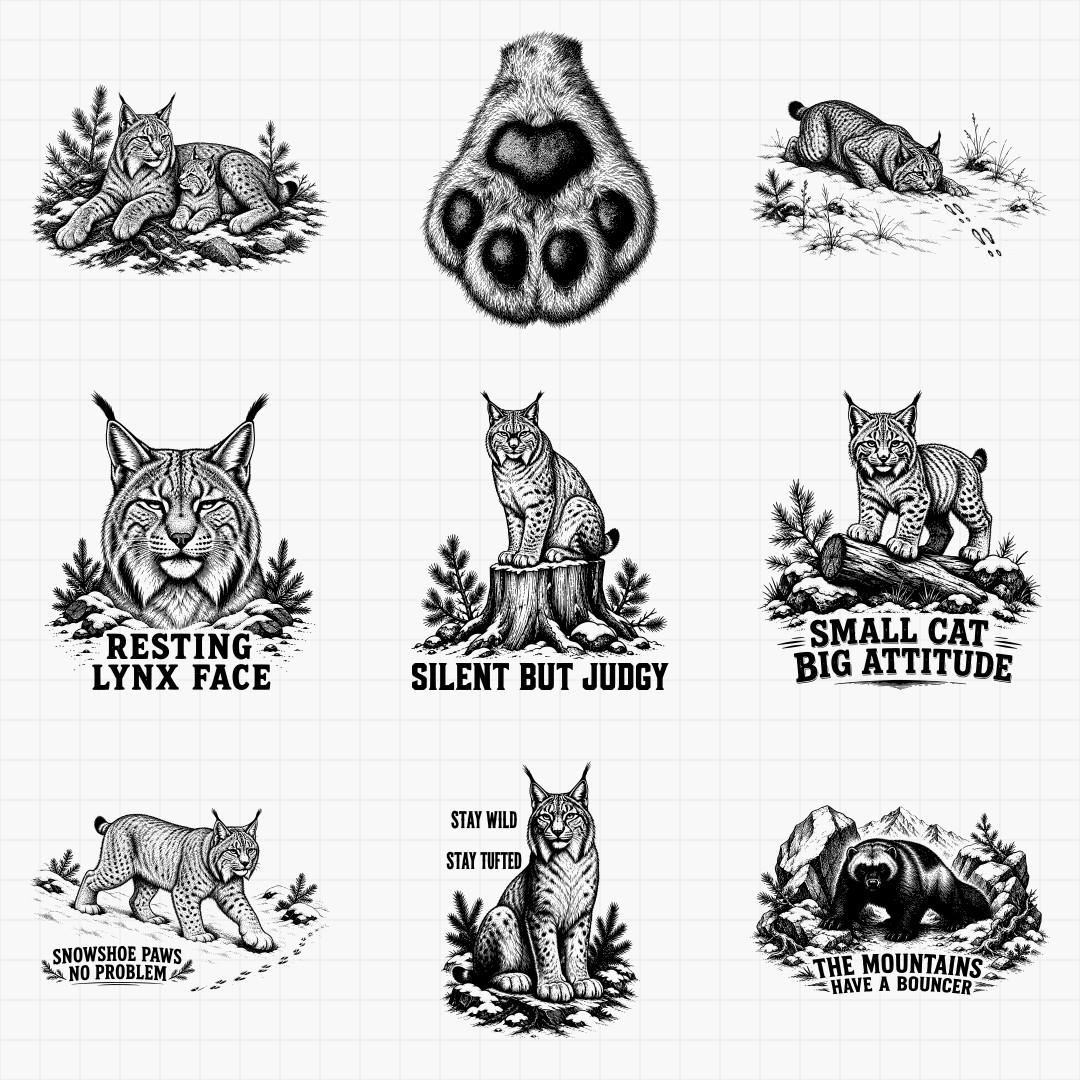 Lynx and Wolverine SVG Designs - Thumbnail 3