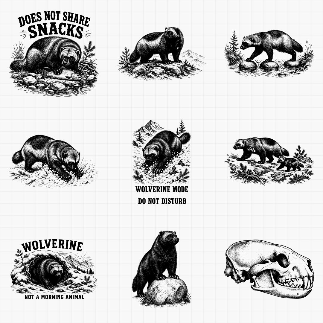 Lynx and Wolverine SVG Designs - Thumbnail 4