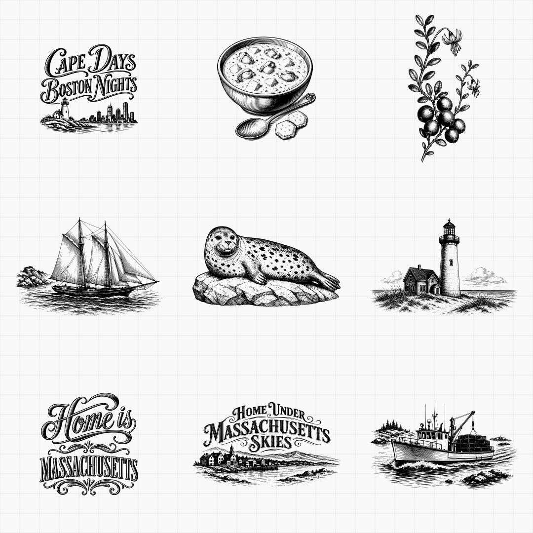 Massachusetts State Pride & Travel Designs - Thumbnail 3