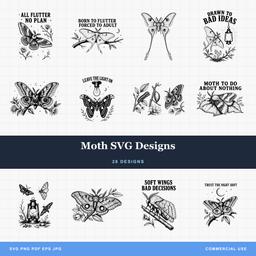 Moth SVG Designs