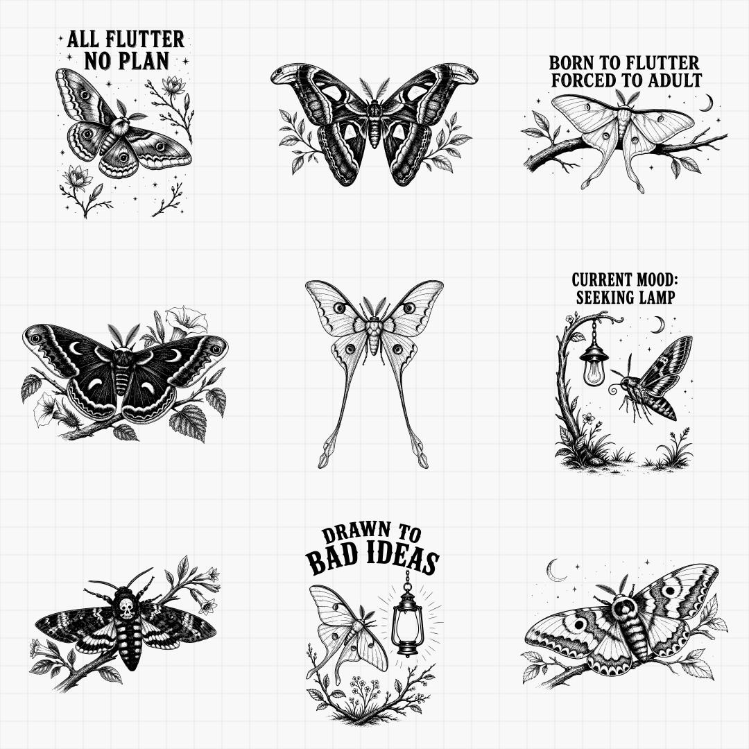 Moth SVG Designs - Thumbnail 2