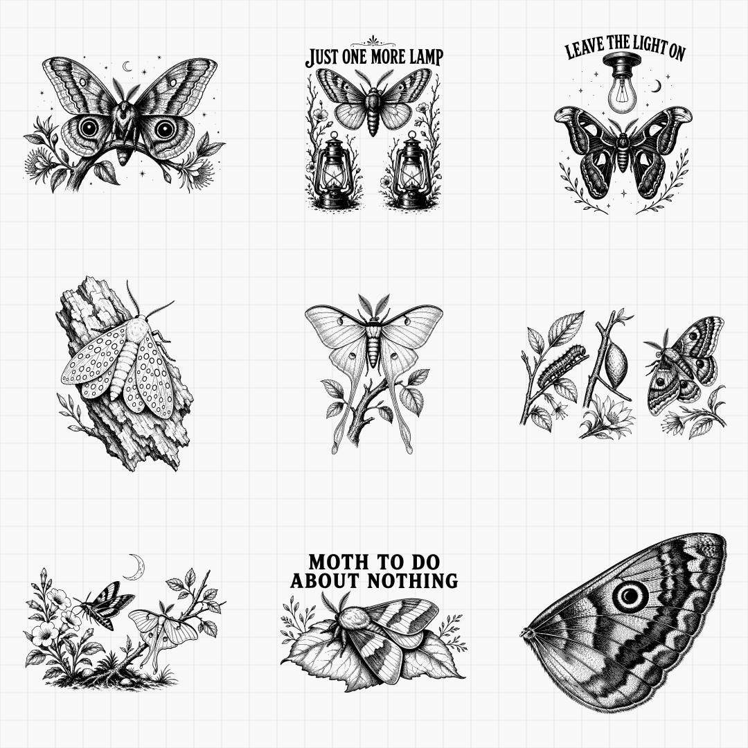 Moth SVG Designs - Thumbnail 3