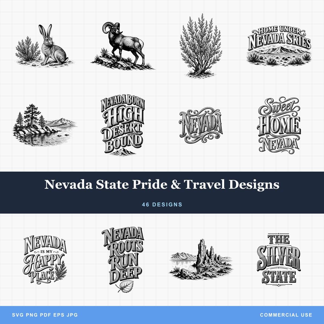 Nevada State Pride & Travel Designs