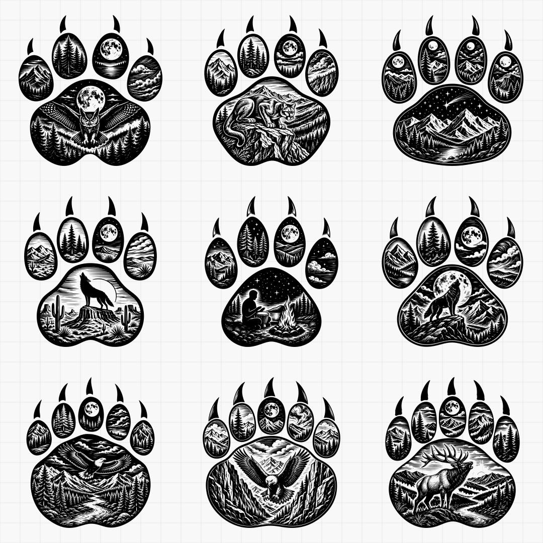 North American Predator Paw Prints - Thumbnail 3