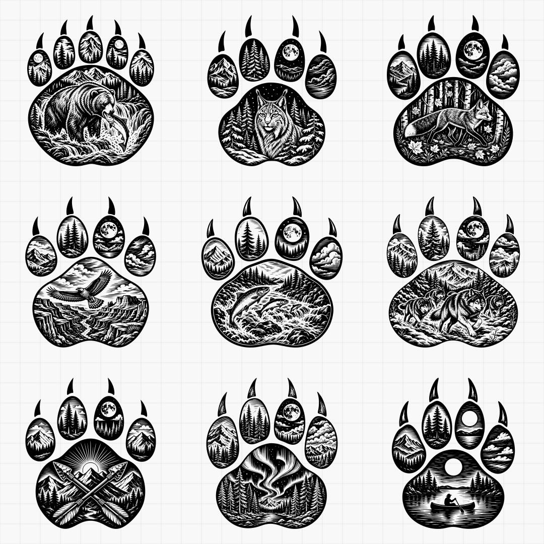 North American Predator Paw Prints - Thumbnail 4