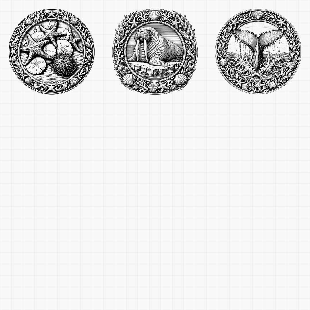 Ocean Relief Medallions - Thumbnail 5