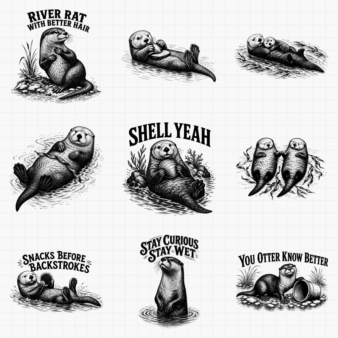 Otter SVG Designs - Thumbnail 4