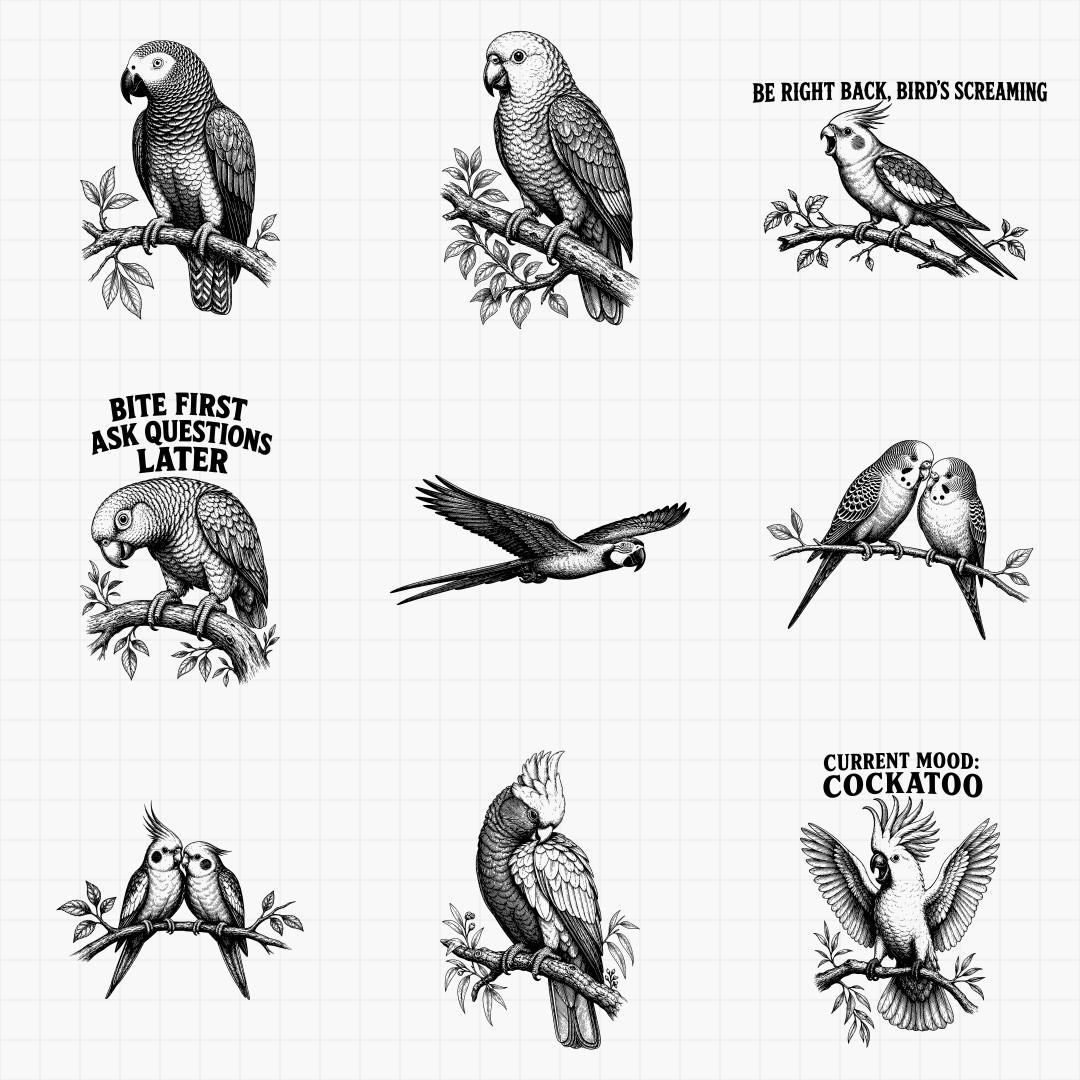 Parrot and Cockatoo SVG Designs - Thumbnail 2