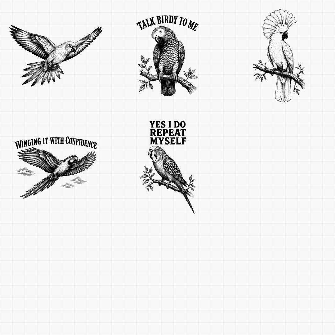 Parrot and Cockatoo SVG Designs - Thumbnail 5