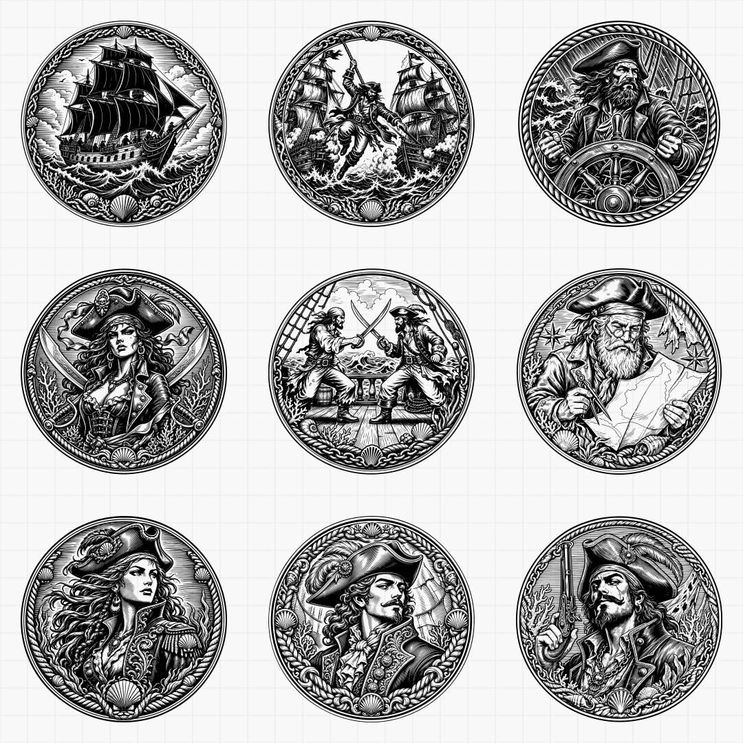 Pirate Adventure Relief Medallions - Thumbnail 2