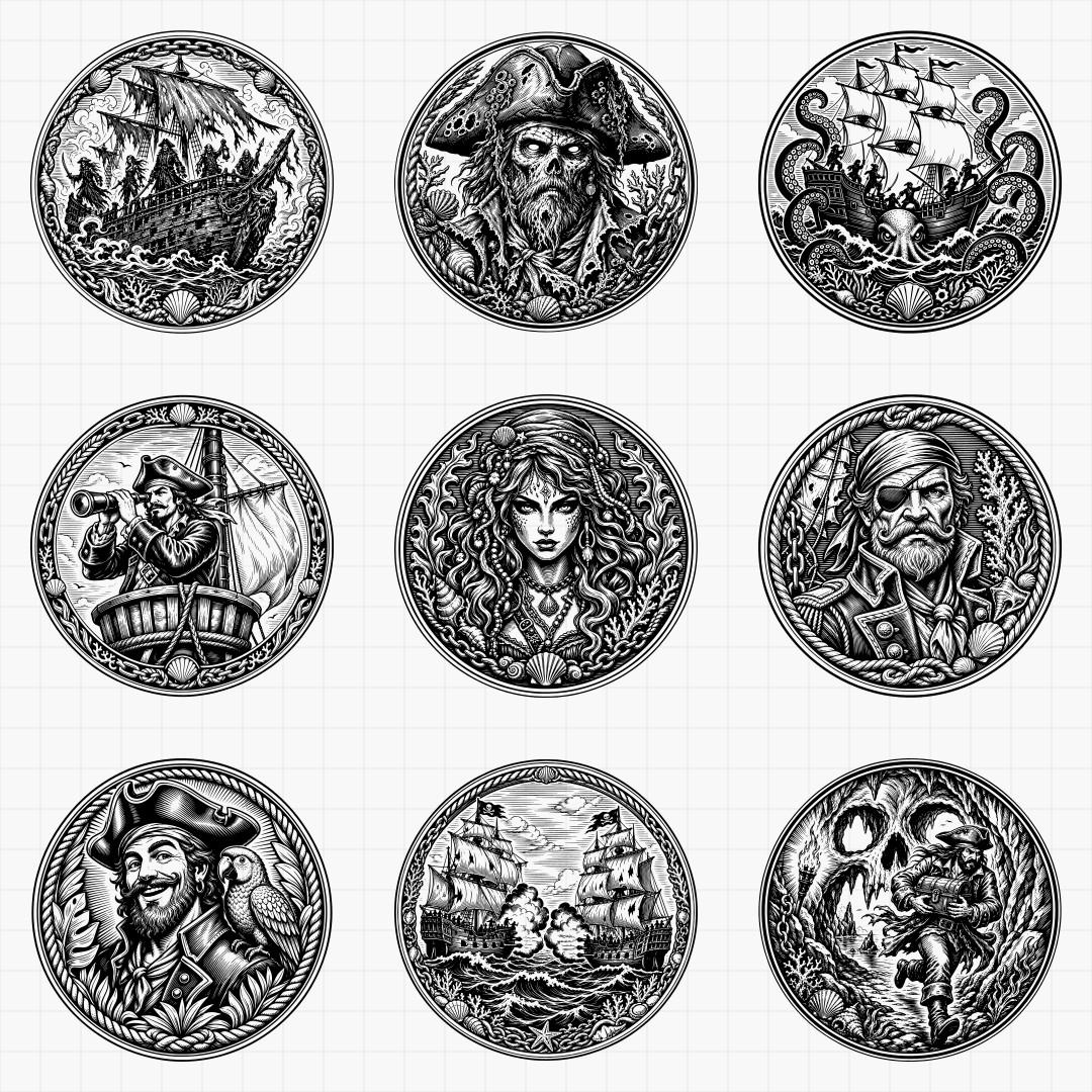 Pirate Adventure Relief Medallions - Thumbnail 3