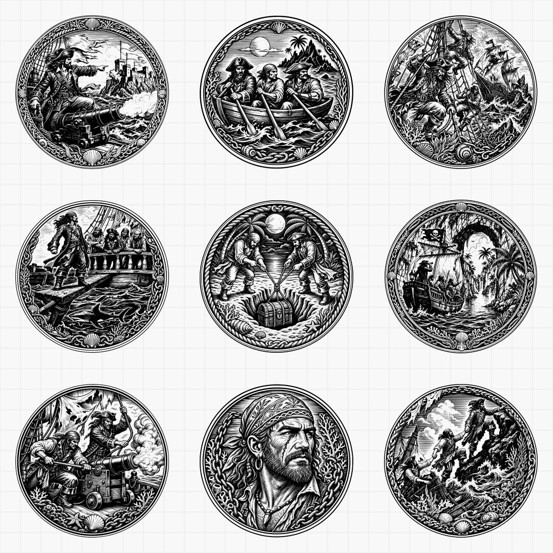 Pirate Adventure Relief Medallions - Thumbnail 4