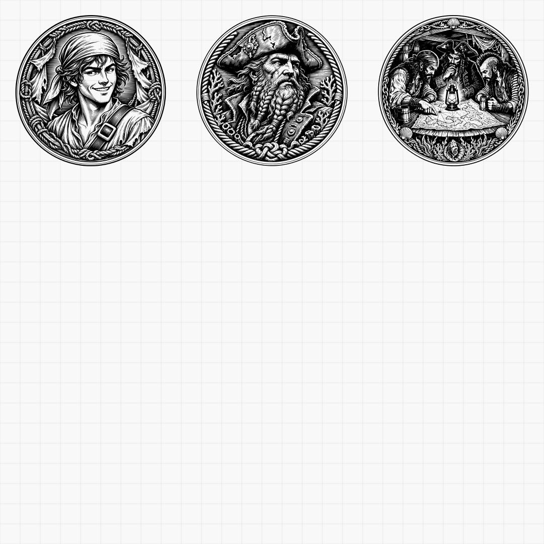 Pirate Adventure Relief Medallions - Thumbnail 5