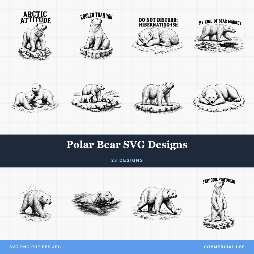 Polar Bear SVG Designs