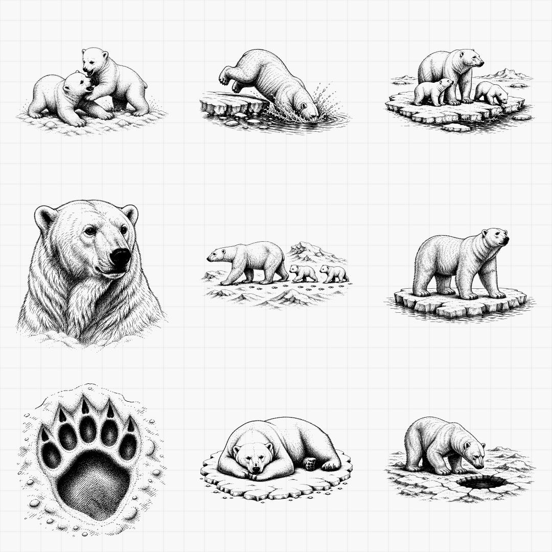 Polar Bear SVG Designs - Thumbnail 3