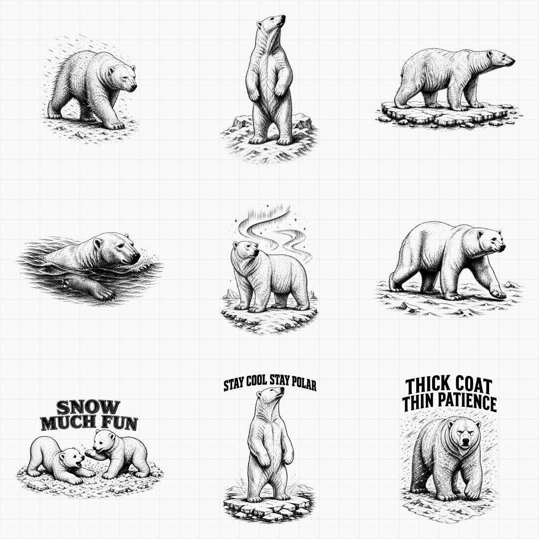 Polar Bear SVG Designs - Thumbnail 4