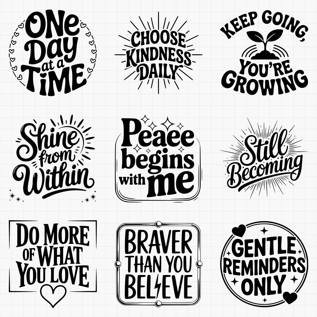 Positive Affirmation Svg Bundle - Thumbnail 5
