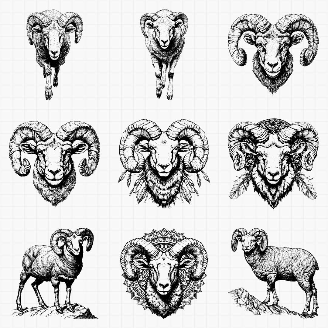 Ram Designs Pack | PrintCutCarve | PrintCutCarve