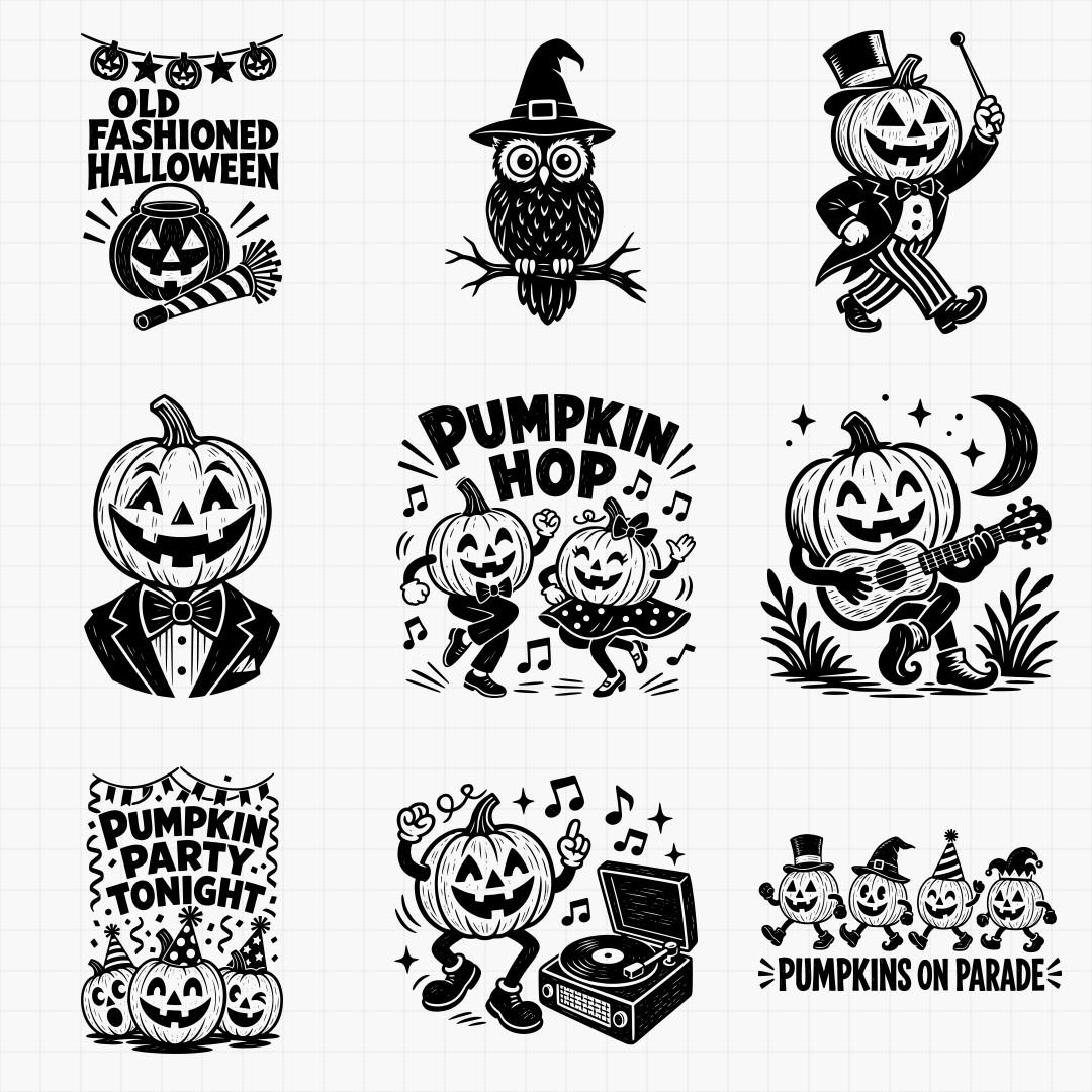 Retro Halloween Characters & Party Designs - Thumbnail 5